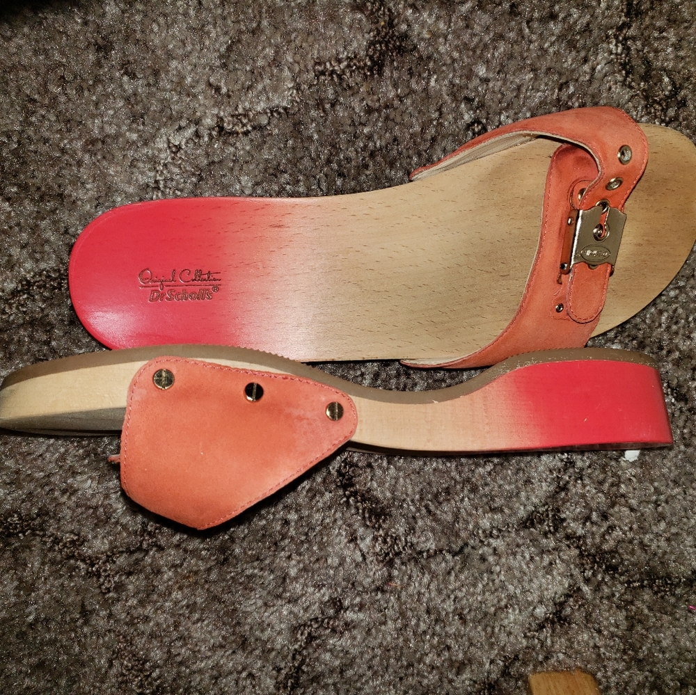 Dr Scholls Wooden Sandals Size 8M